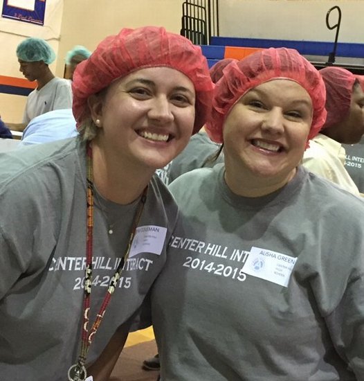 Mrs. Coleman and Mrs. Green rocking the hair nets!!