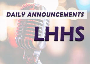 daily announcement LHHS