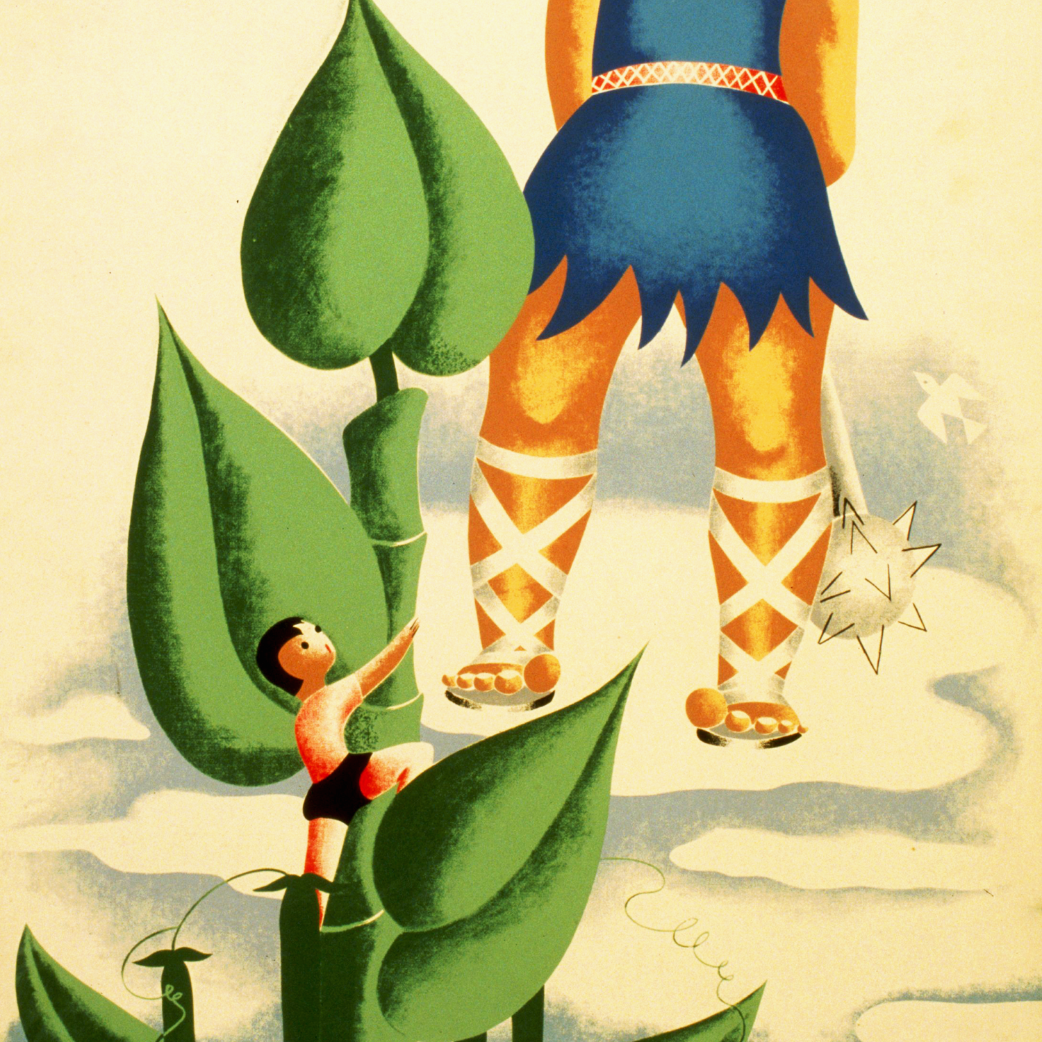 vintage jack and the beanstalk illustration