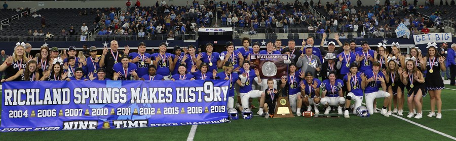 Team with Championship banner