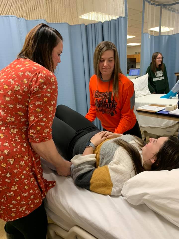 Students learning patient-care