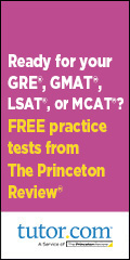 Ready for your GRE, GMAT, LSAT, or MCAT? Take free practice tests from Princeton Review!