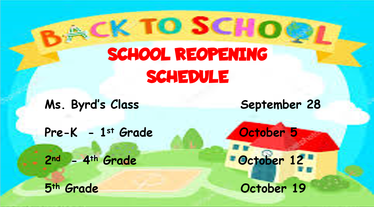 Reopening Schedule Reopening Schedule
