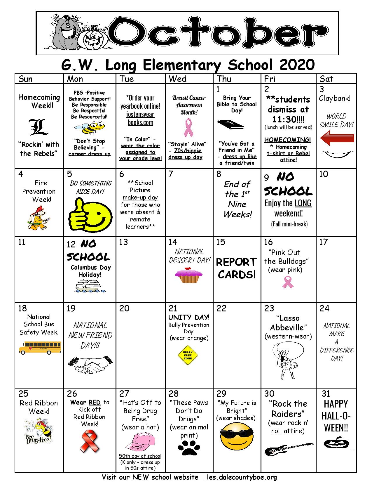 October 2020 Calendar October 2020 Calendar