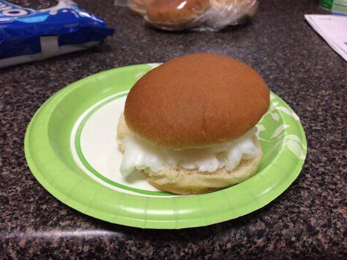 Blubber Burger made with lard to show amount of fat in one burger.