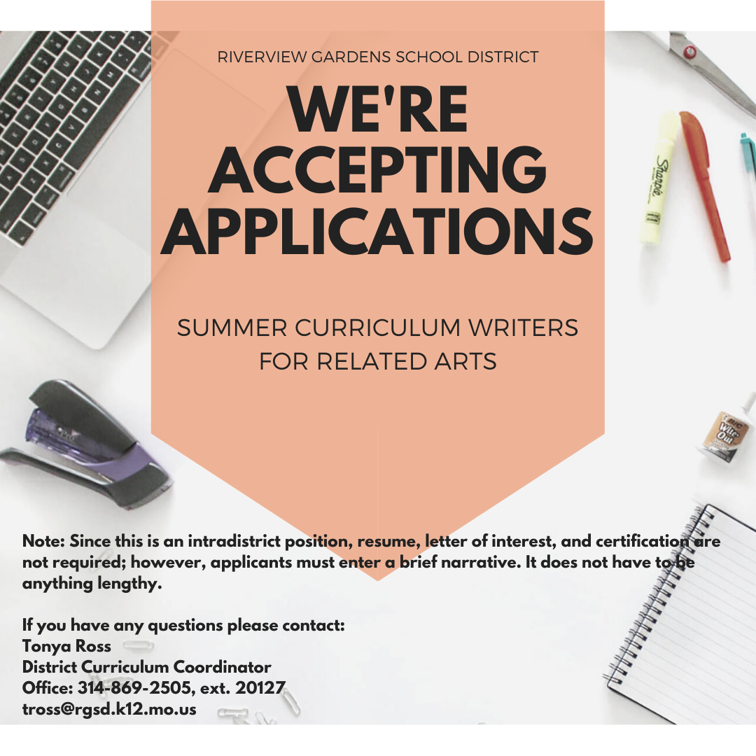Accepting Applications for Summer Curriculum Writers for Related Arts