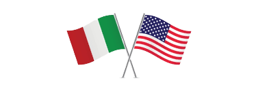 American and Italian Flags American and Italian Flags