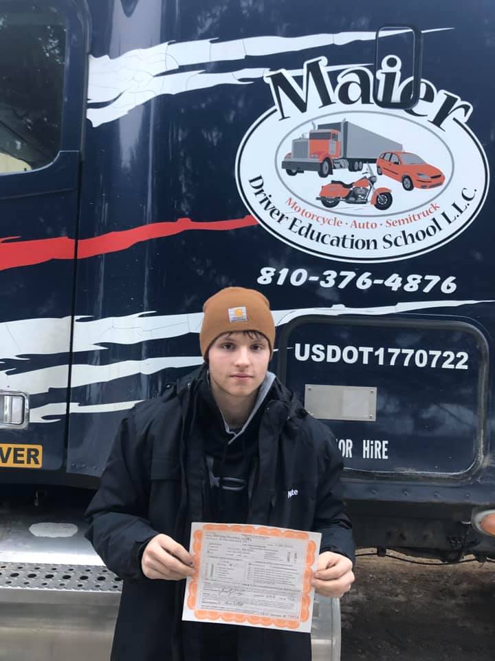 This Power Tech student earned his CDL as part of this program and at no charge!