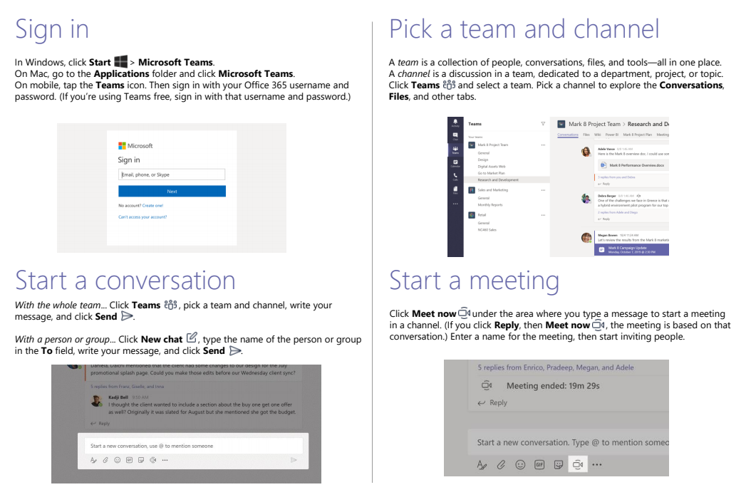 Microsoft Teams Quickstart 2