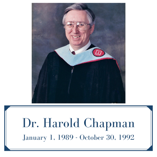 Dr. Harold Chapman Dr. Harold Chapman
