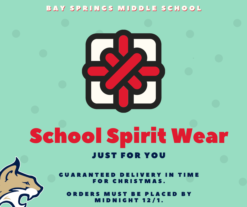 Buy Bay Springs Spirit Wear For Christmas!
