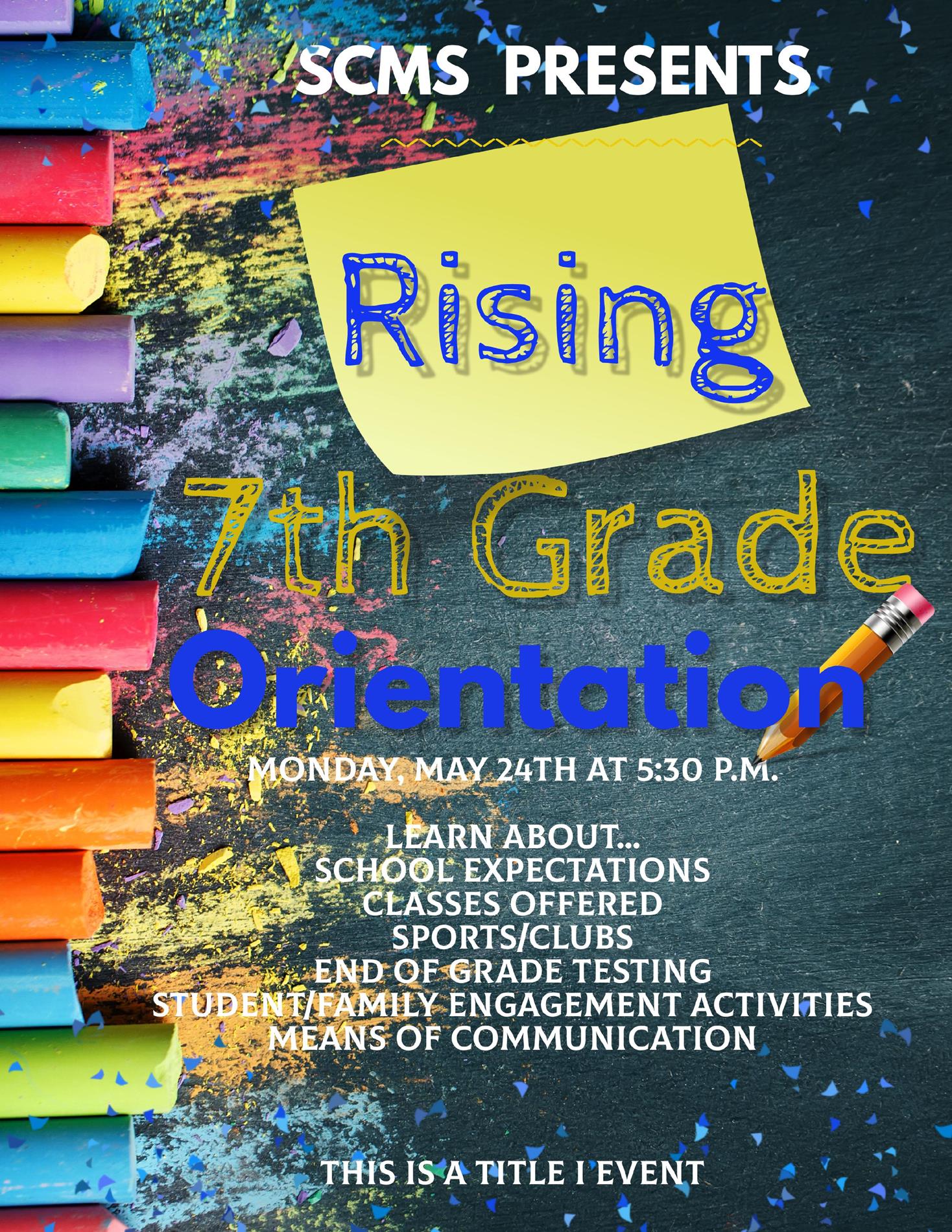 Rising 7th Grade Orientation Rising 7th Grade Orientation