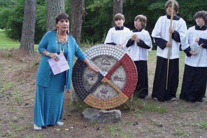 Charlene Tuckaleechee Story, Chief of the Northeast Cherokee of Alabama, provided a brief summary of the medicine wheel 