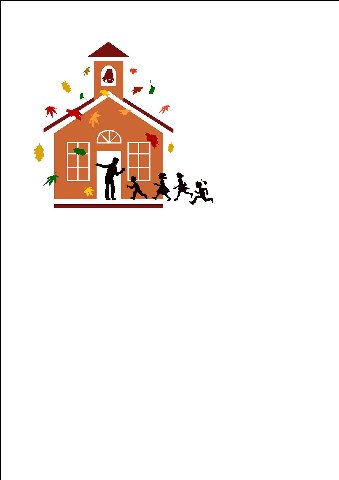 School in the falltime School in the falltime