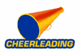 megaphone with the word cheerleading