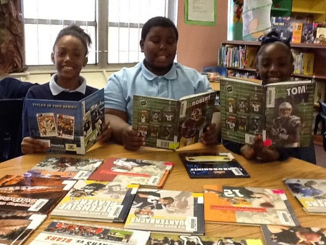 Students are enjoying the books we purchased from the book fair profits.