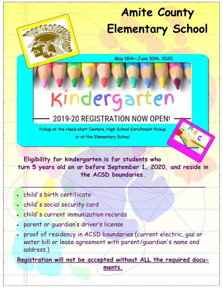 kindergarten registration kindergarten registration