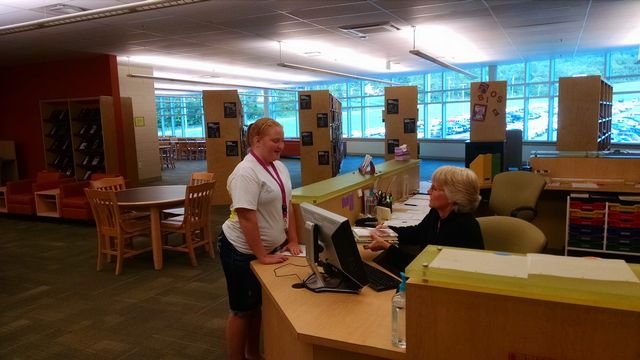 Checking out books Checking out books