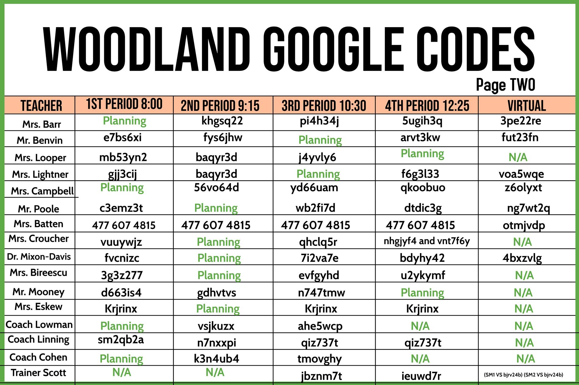 classroom-codes