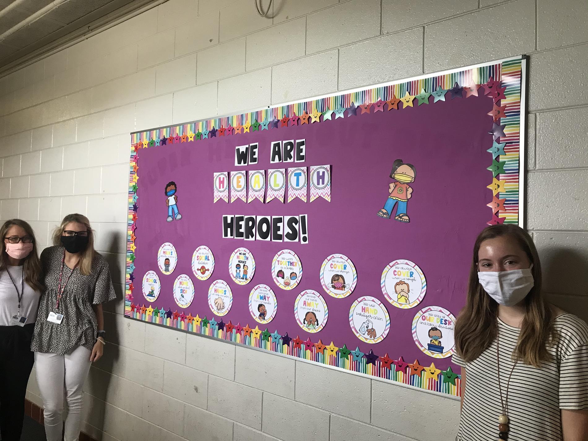 GES Interns Create a "Health Heroes" bulletin board