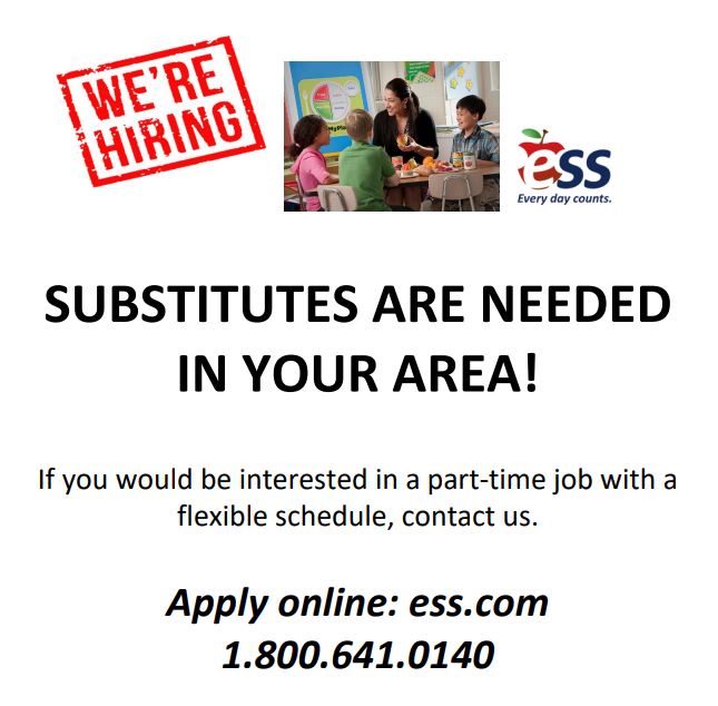 Subs needed flyer