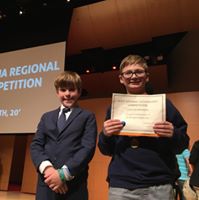 will brewer and carson mcgraw getting award for tech fair will brewer and carson mcgraw getting award for tech fair
