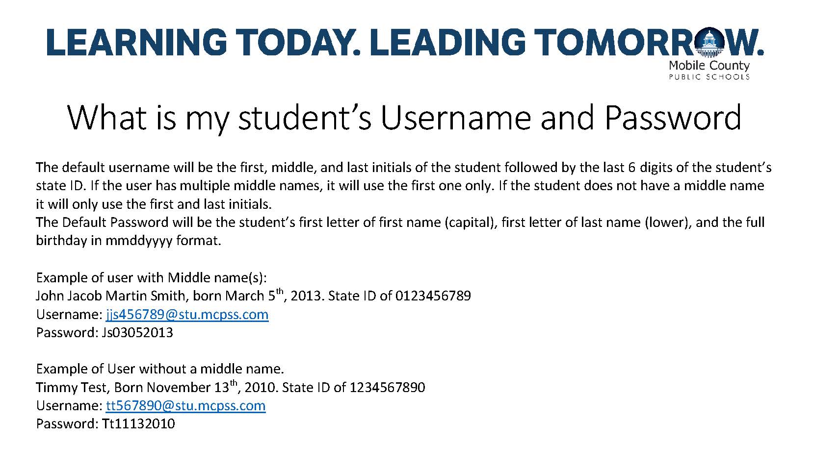 student-user&-password