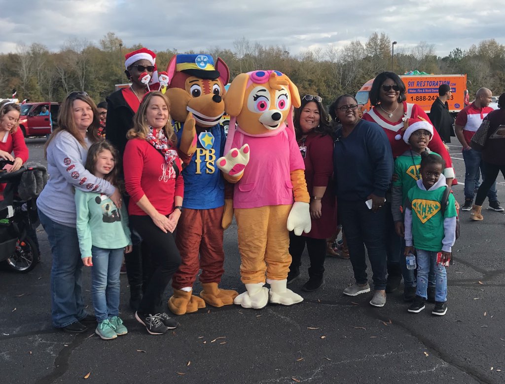 WES PBIS team at the 2019 Christmas parade.
