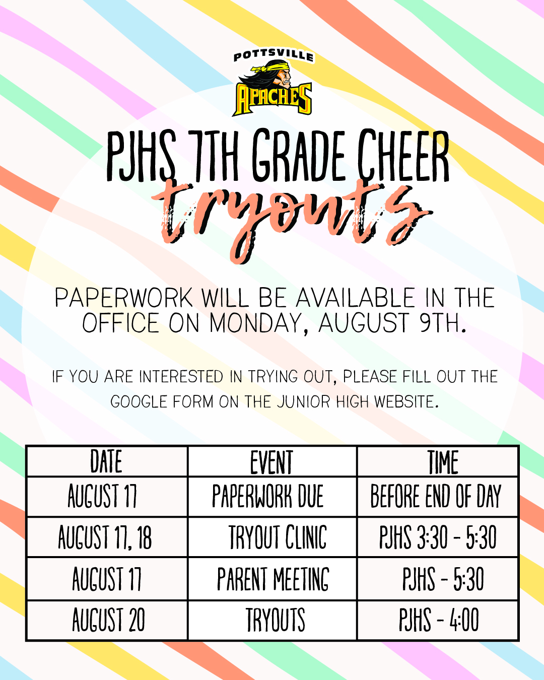 7th Grade Cheer Information
