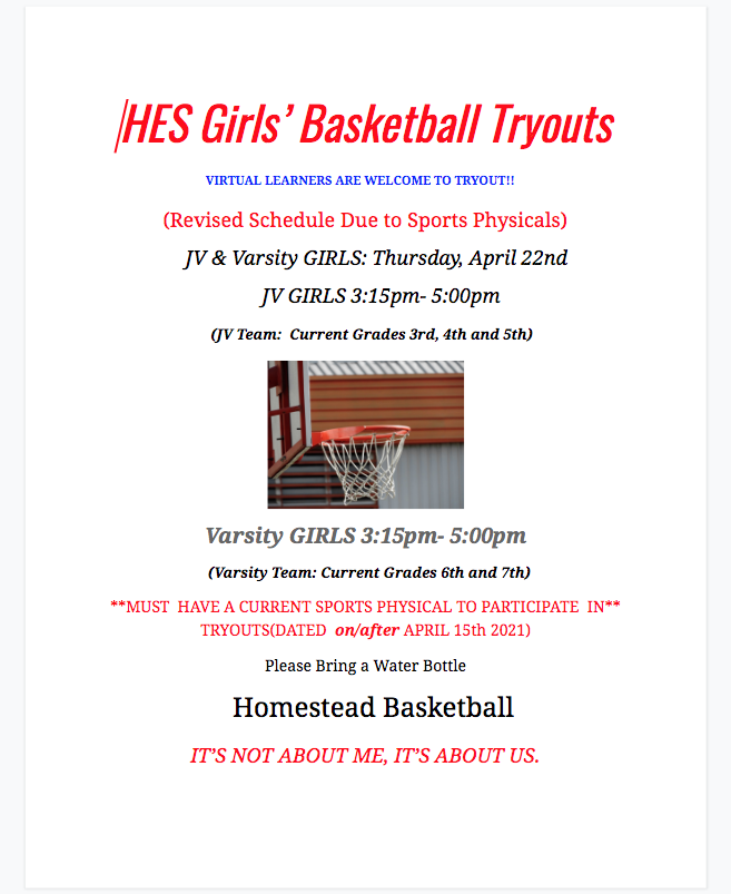 girls tryouts
