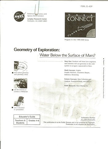 Geometry of Exploration: Water Below the Surface of Mars