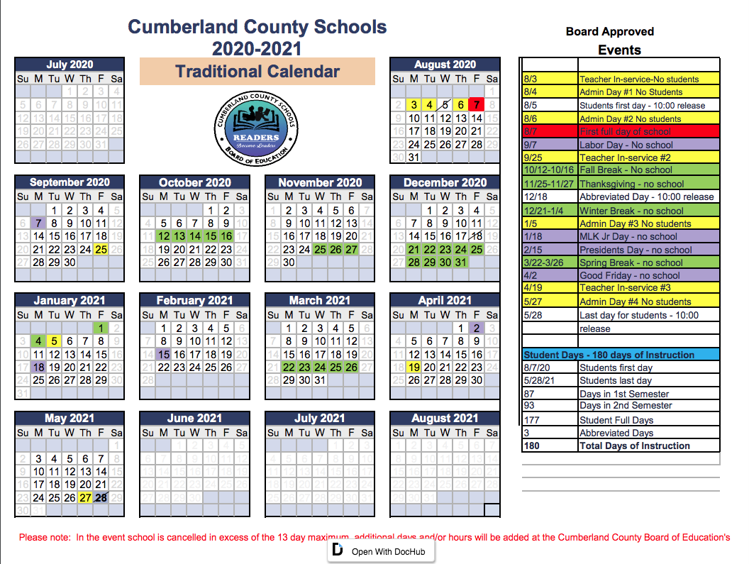 Campbell County Tn School Calendar. 