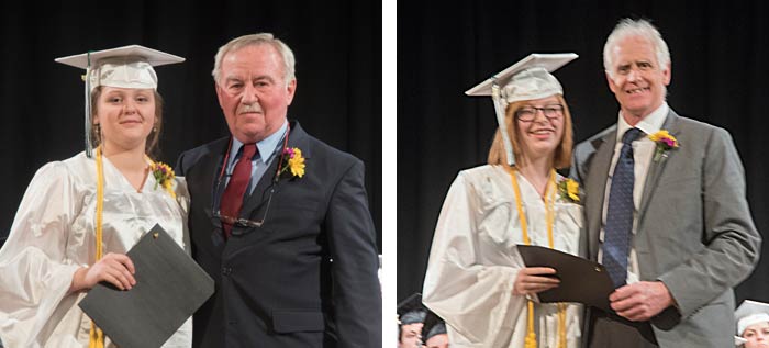 Students receiving academic excellence awards