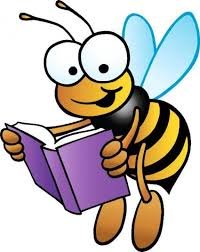 Cartoon Bee Holding a Book Cartoon Bee Holding a Book
