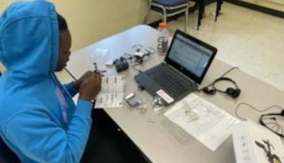 Student working on Drone Program Student working on Drone Program