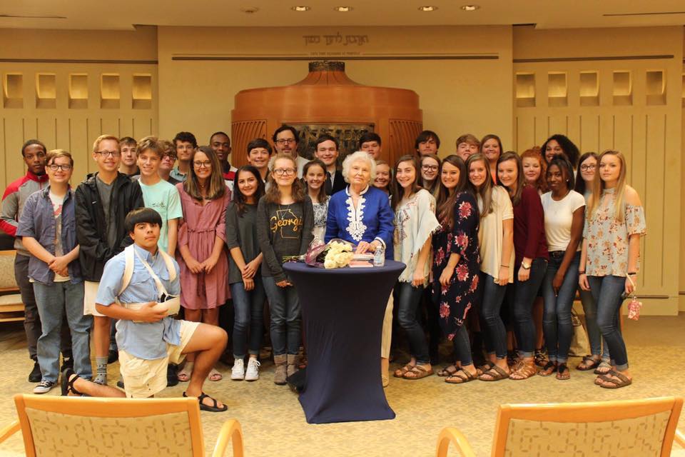 Meeting Mrs. Tosia Schneider, a Holocaust survivor, at The Temple Synagogue in midtown Atlanta.