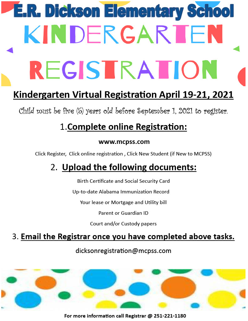 Kindergarten Registration Flyer