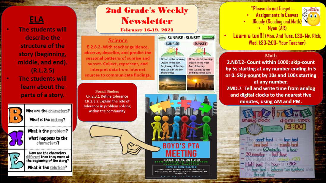Second Grade Newsletter