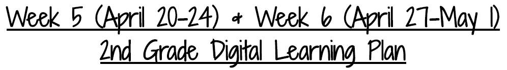 Week 5 and 6 Digital Learning Plan 