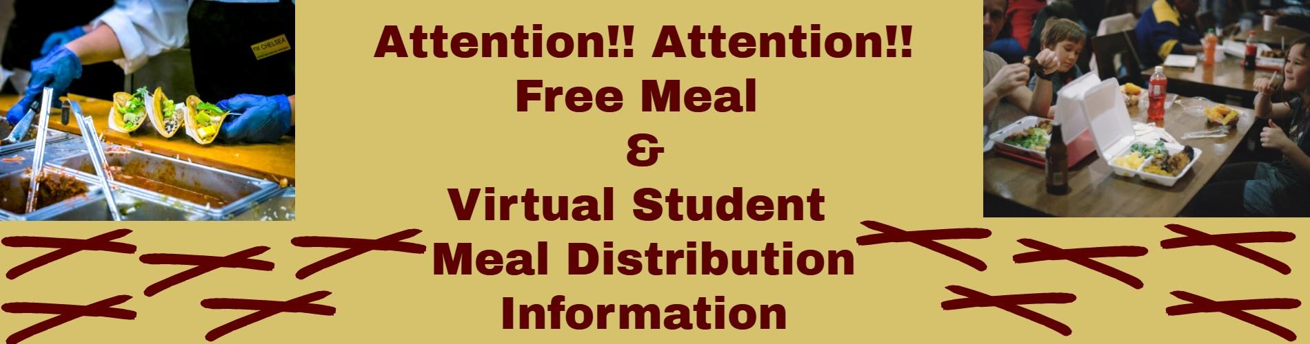 Free Meal and Virtual Student Meal Distribution Information