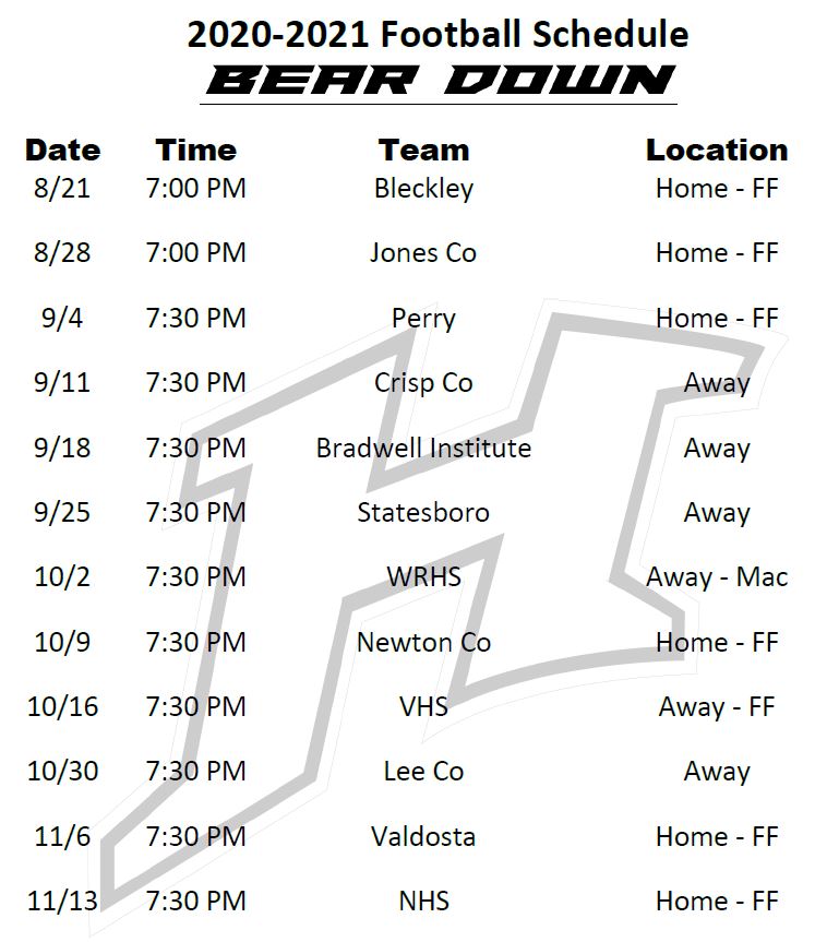 Football Schedule Football Schedule
