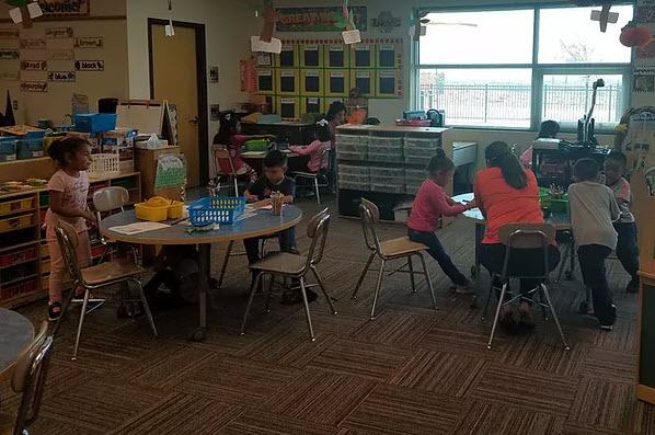 classroom of kindergarteners classroom of kindergarteners