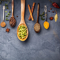 image of spoons filled with herbs and spices