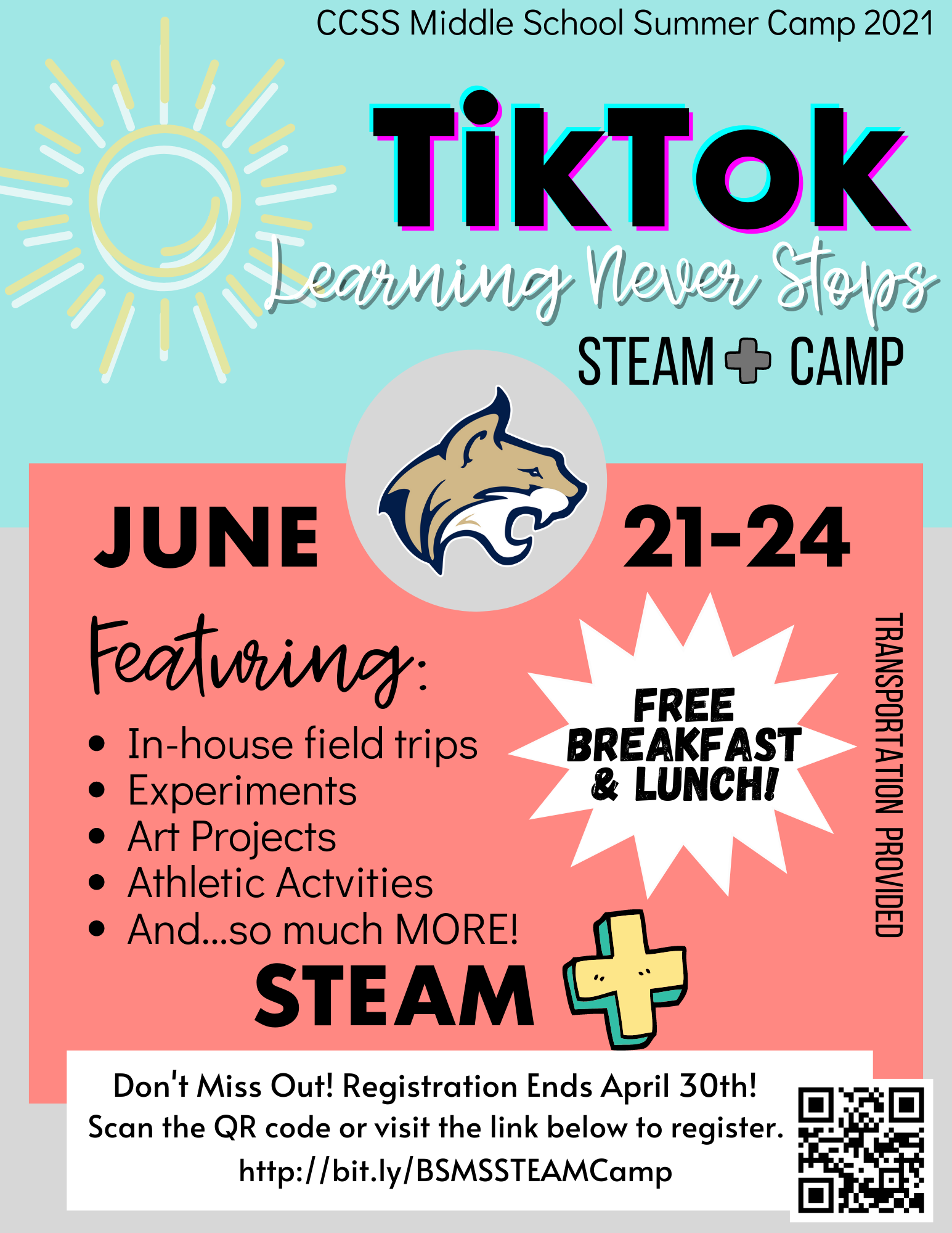 CCSS Middle School Summer Camp 2021