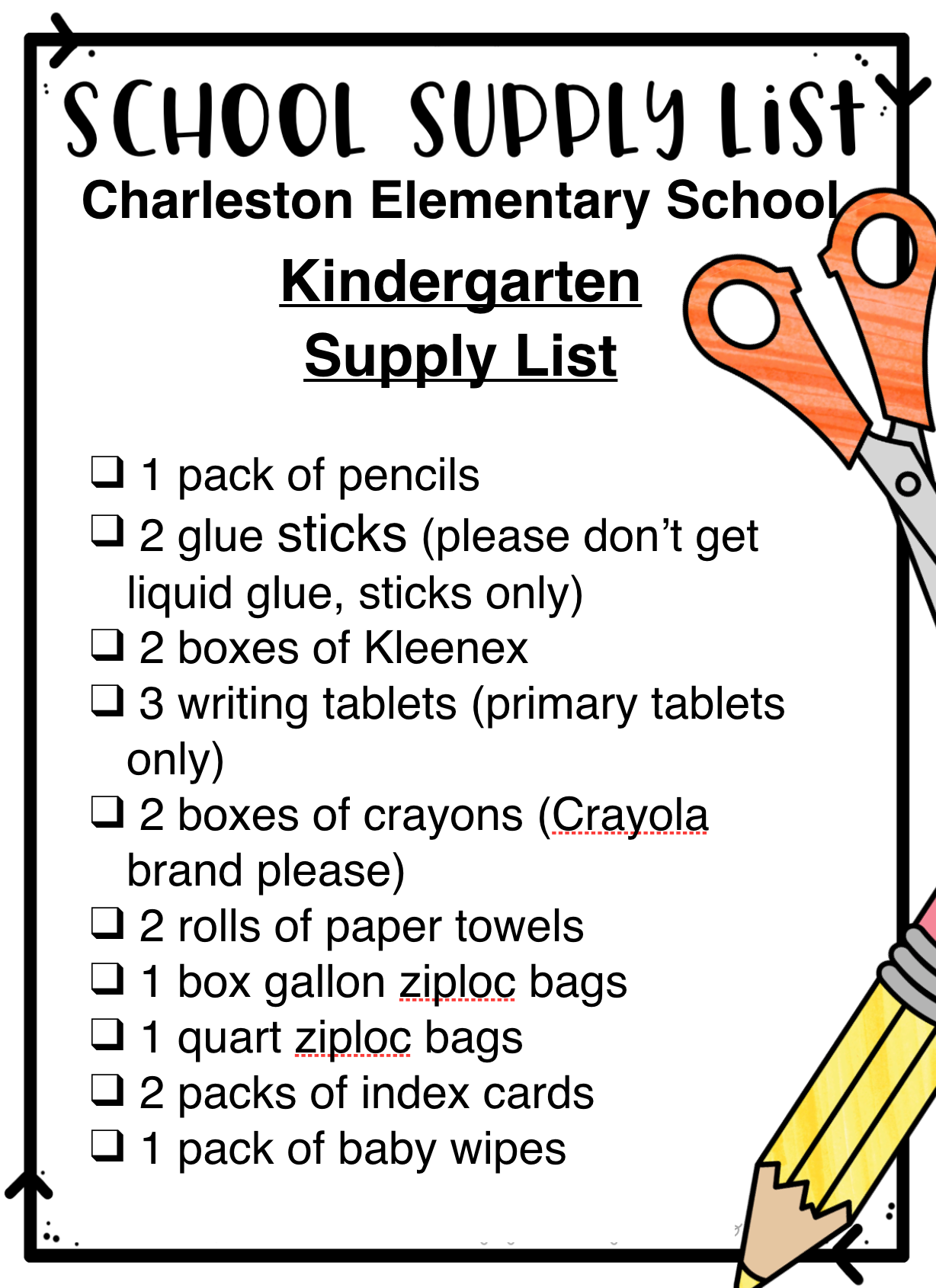 2021-2022 Supply List