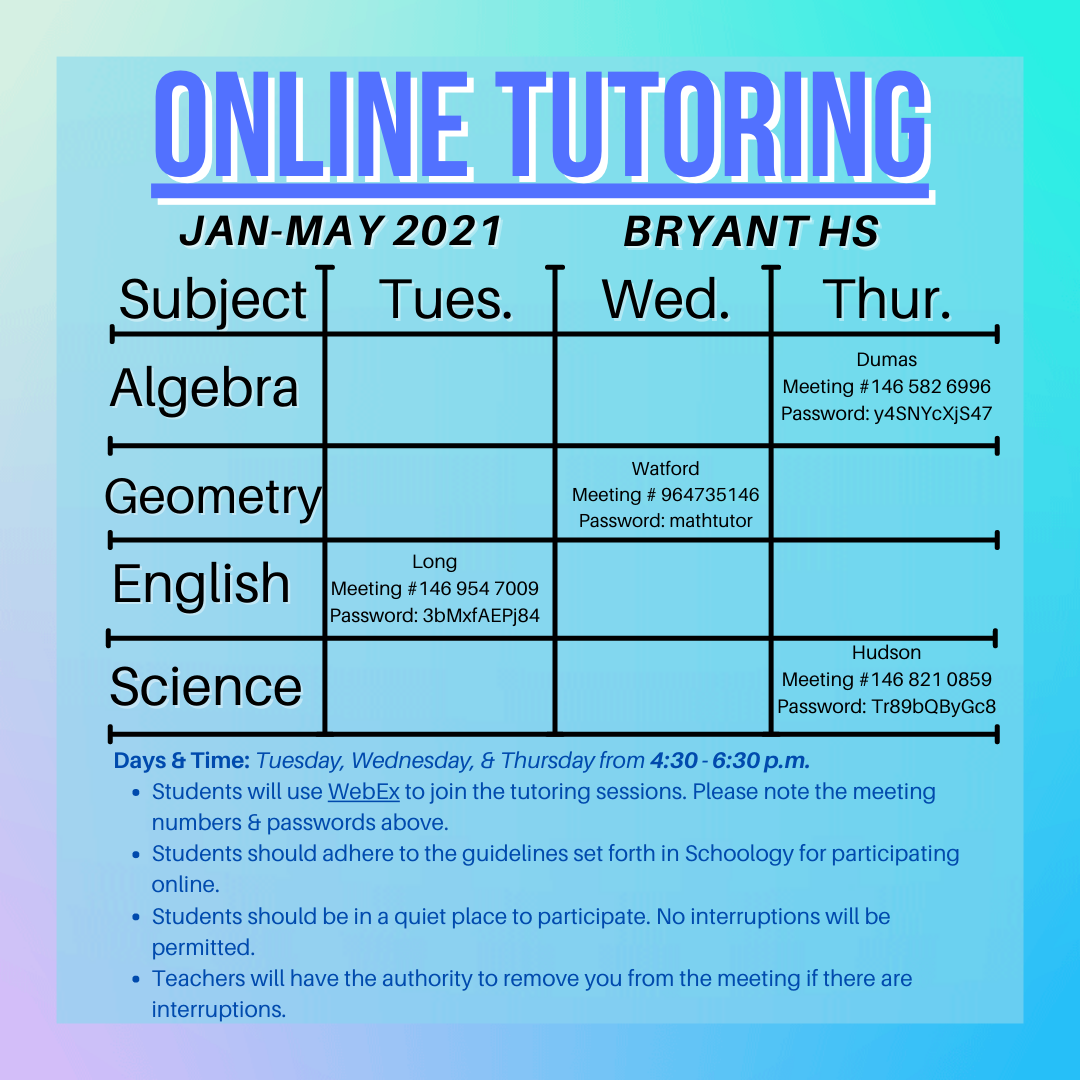 Spring Tutoring