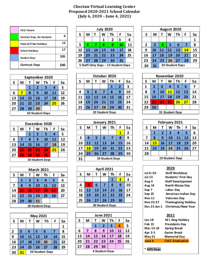 CVLC Calendar