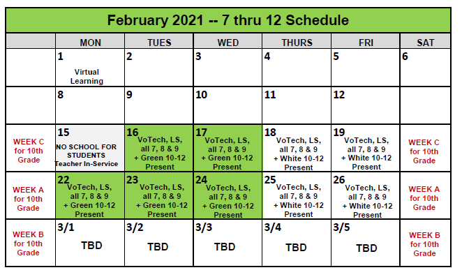 Feb calendar Feb calendar