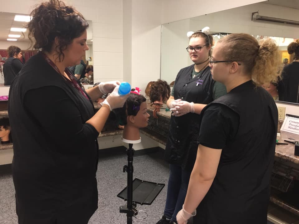 Hands-on practice in hair color application