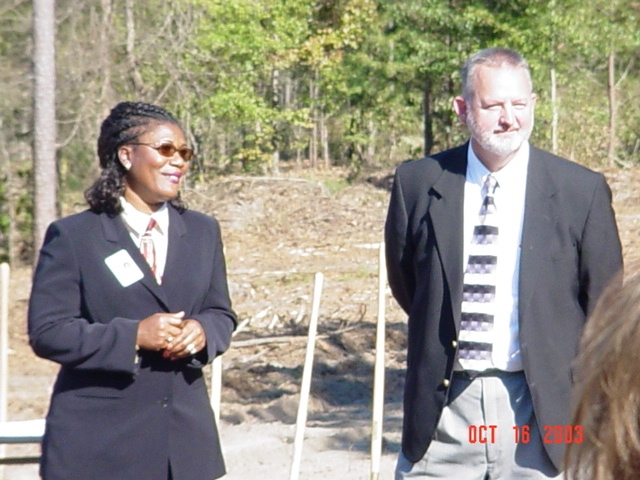 HMS Principal, Dr. Taylor, with HCBOE superintendent, Danny Carpenter.   